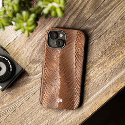 Rose Gold Weave · Tough Phone Case for iPhone · Brown