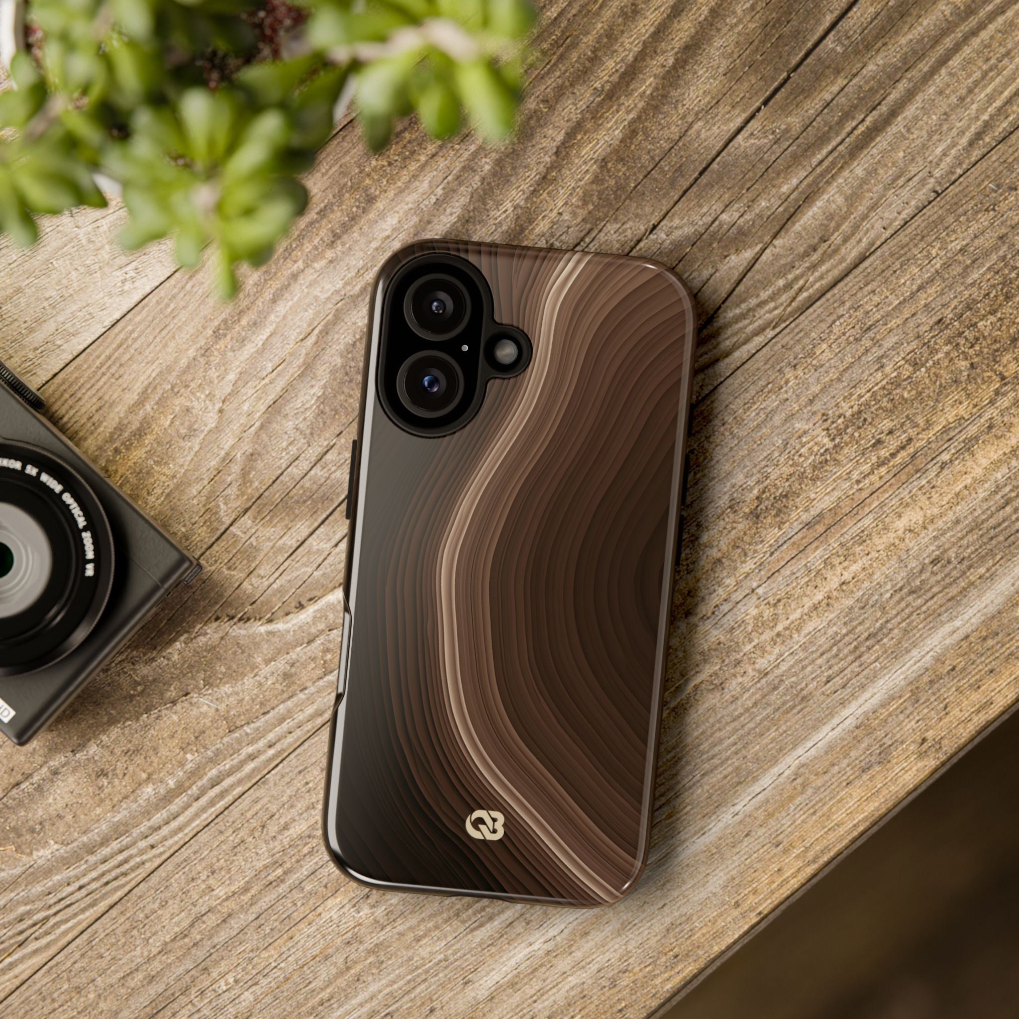 Brown Tough Phone Case for iPhone - Bronzed Canyon Relief