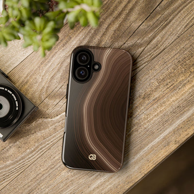 Brown Tough Phone Case for iPhone - Bronzed Canyon Relief
