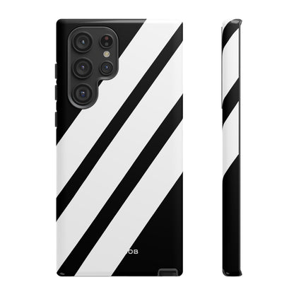 Diagonal Bands Noir Samsung S22 Ultra Case - Tough
