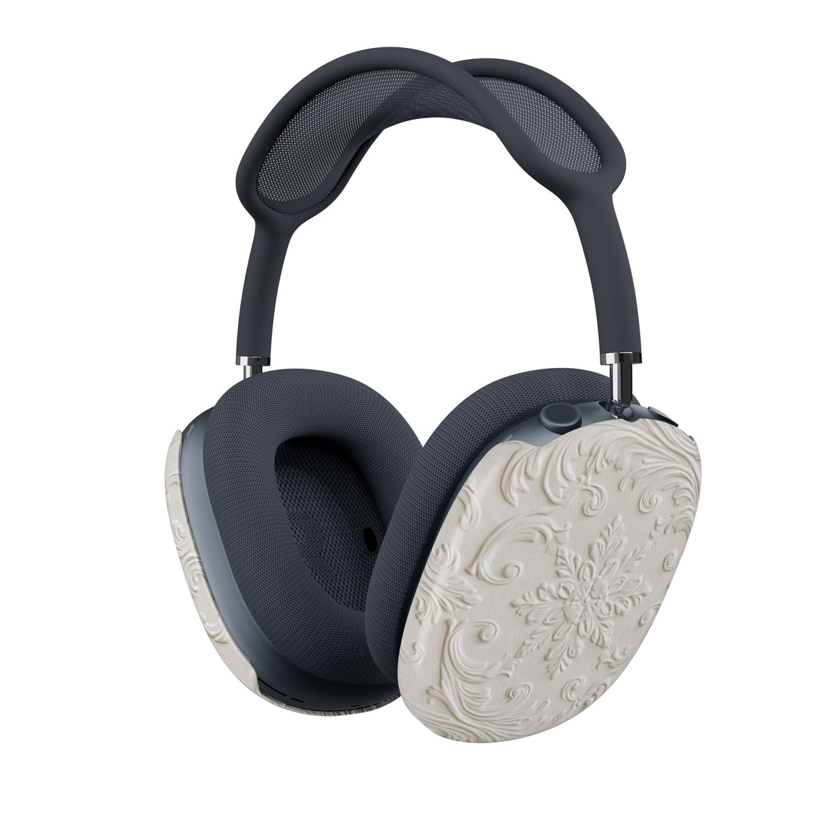 Ivory Baroque Relief · Hard Case for AirPods Max · White
