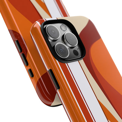 Orange Tough Phone Case for iPhone - Terracotta Metro Line