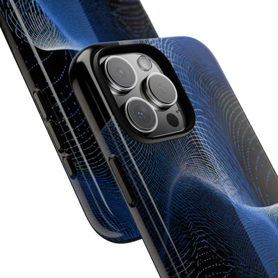 Blue Tough Phone Case for iPhone - Electric Blue Flux
