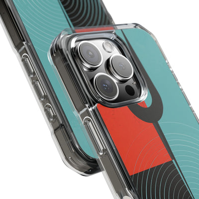 Teal Impact MagSafe Phone Case for iPhone - Sonic Static Split