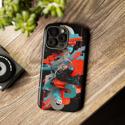 Fragmented Cyber Core · Tough Phone Case for iPhone · Black