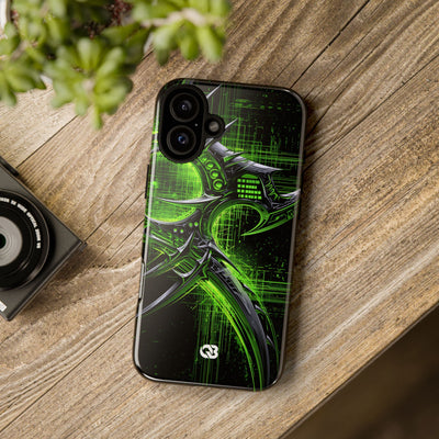 Cyber Sigil Grid · Tough Phone Case for iPhone · Green