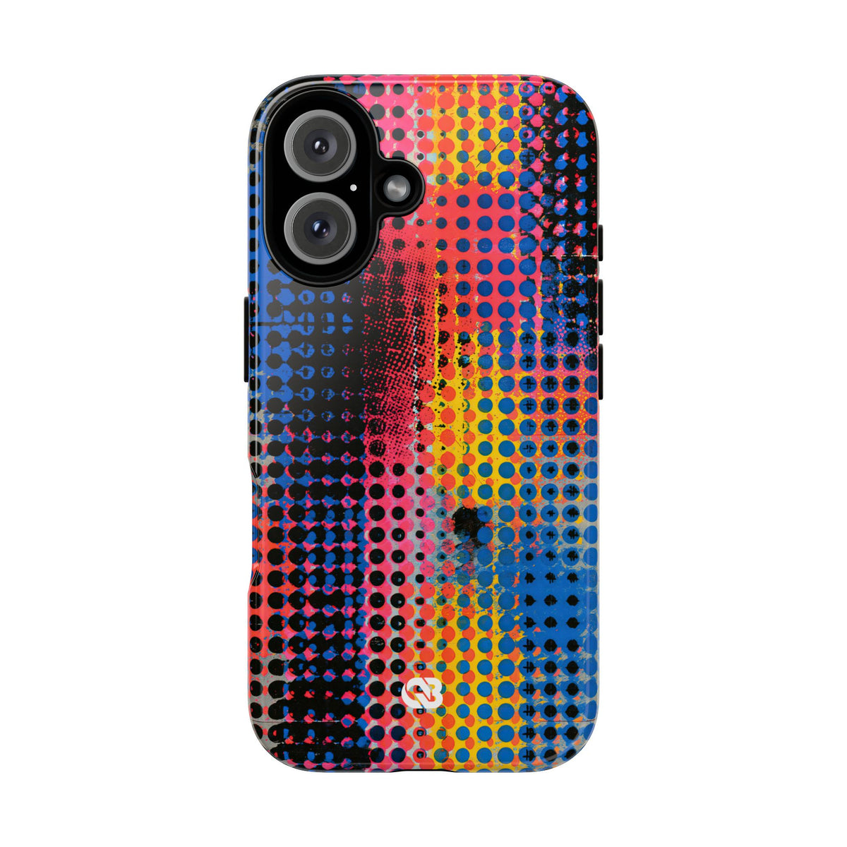 Chromatic Halftone Grid · Tough Phone Case for iPhone · Blue