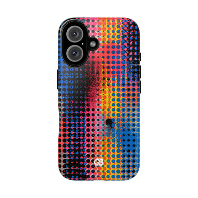 Chromatic Halftone Grid · Tough Phone Case for iPhone · Blue