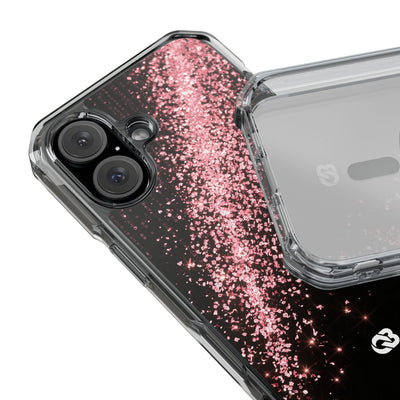 Rose Digital Cascade · Clear Impact Magnetic Phone Case for iPhone · Pink