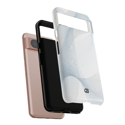 White Tough Phone Case for Google Pixel - Arctic Line Current