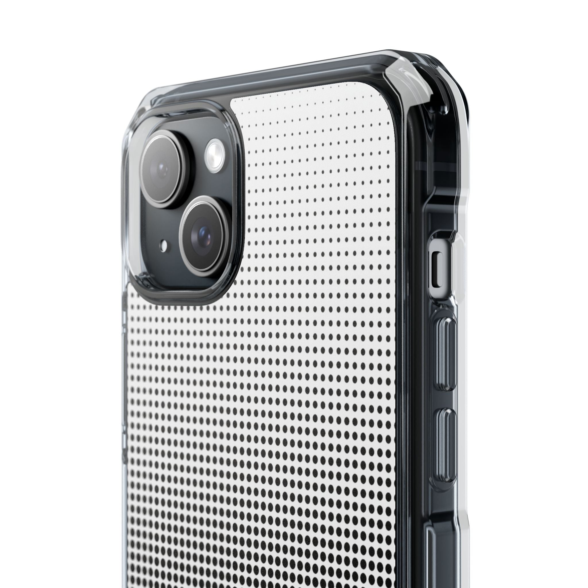 Black Impact MagSafe Phone Case for iPhone - Obsidian Halftone Flux
