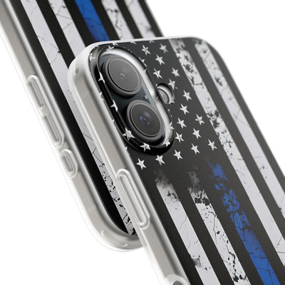 Gritty Cobalt Flag · Soft Phone Case for iPhone