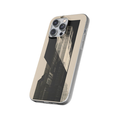 Beige Lite Phone Case for iPhone - Monolith Urban Grid