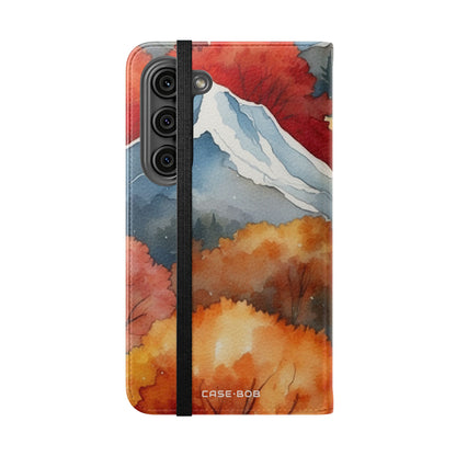 Snowcapped Ember Mountains - Samsung S23 Case - Wallet