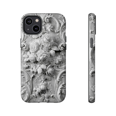Rococo Marble Rose · Tough Phone Case for iPhone · White