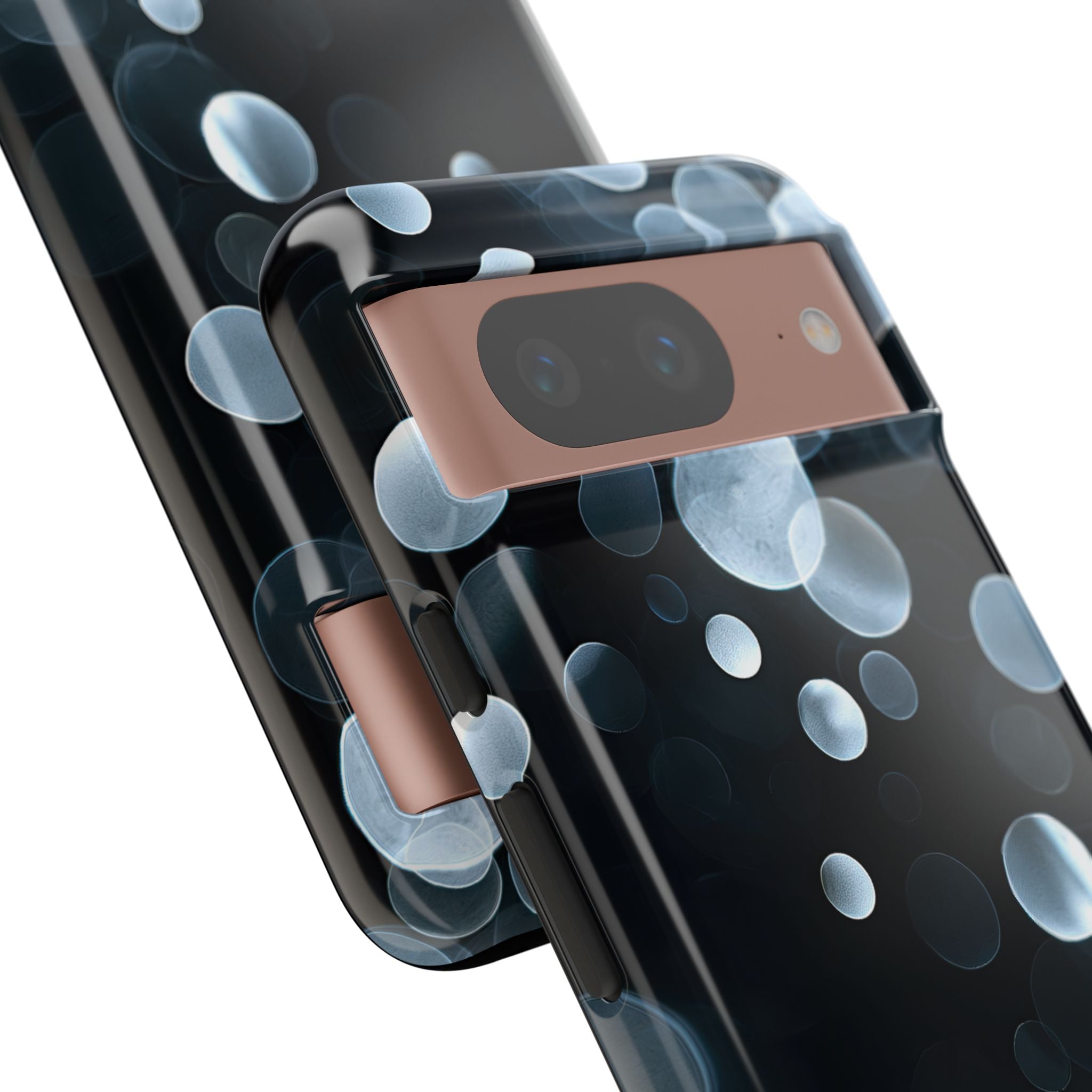 Black Tough Phone Case for Google Pixel - Silver Orbit Glow