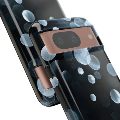 Black Tough Phone Case for Google Pixel - Silver Orbit Glow