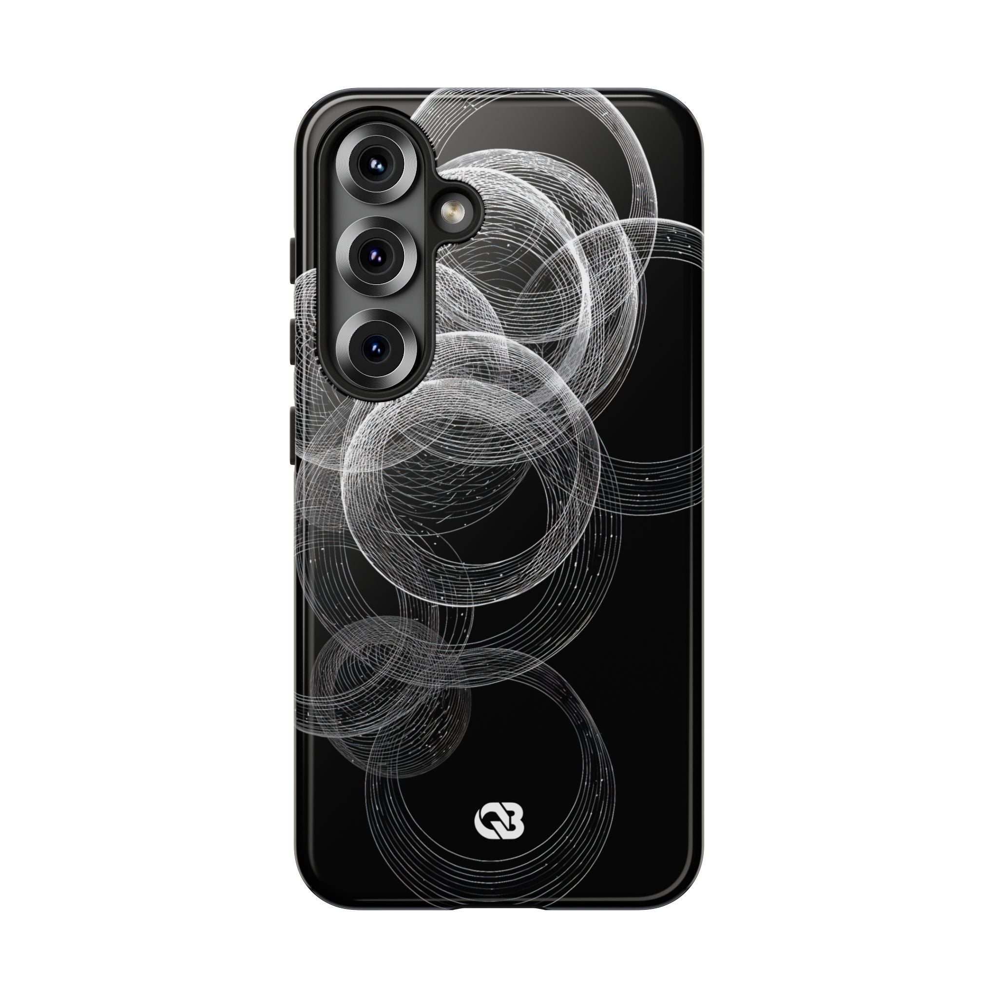 Black Tough Phone Case for Samsung - Kinetic Wireframe Orbit