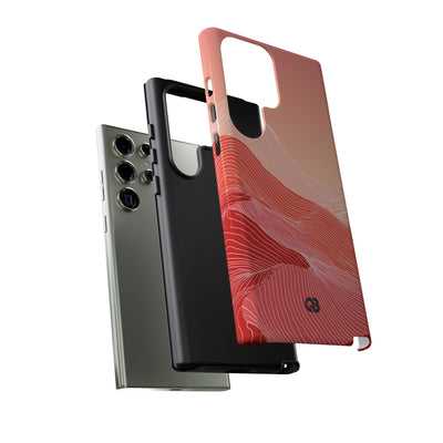 Red Tough Phone Case for Samsung - Crimson Ridge Contour