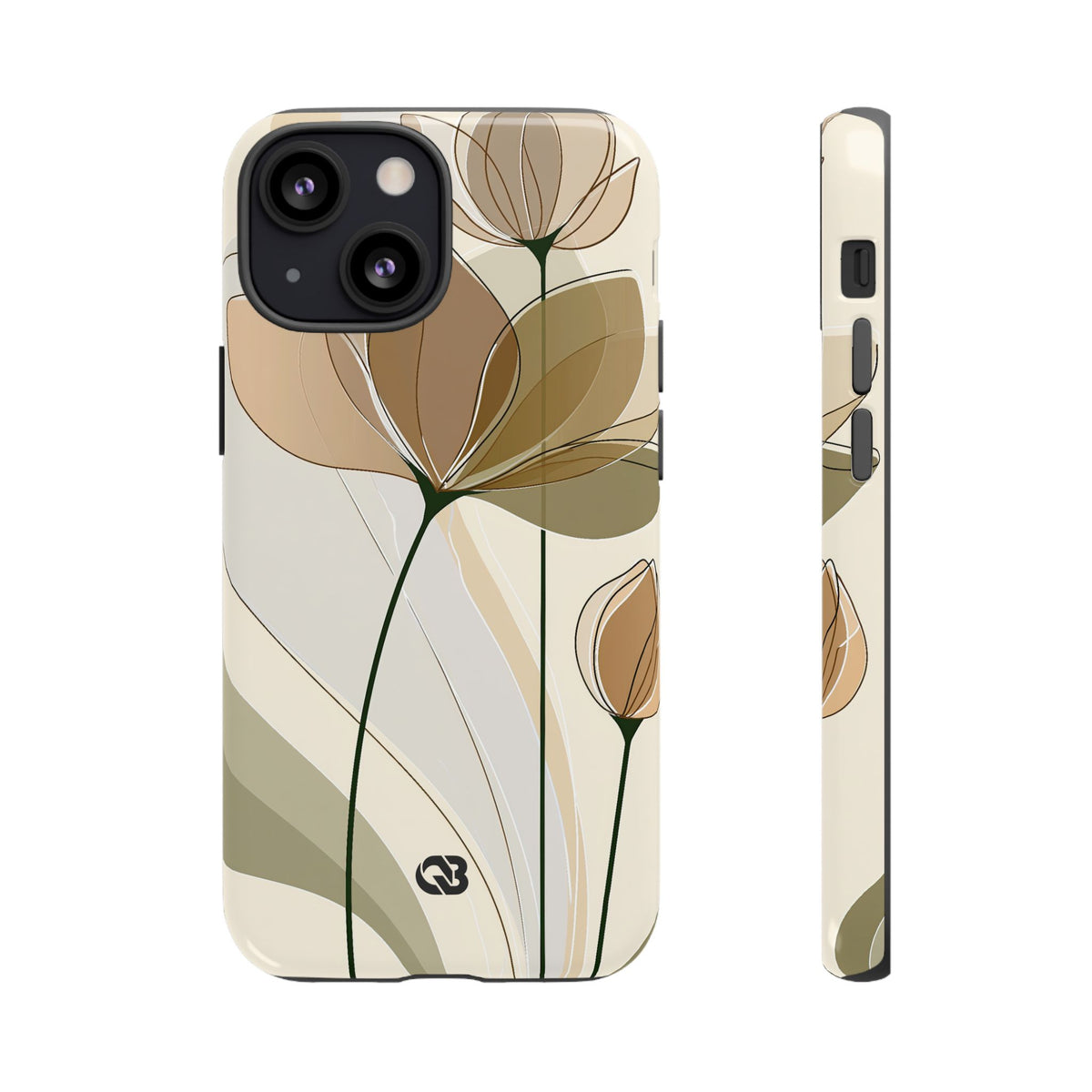 Translucent Petal Contour · Tough Phone Case for iPhone · Beige