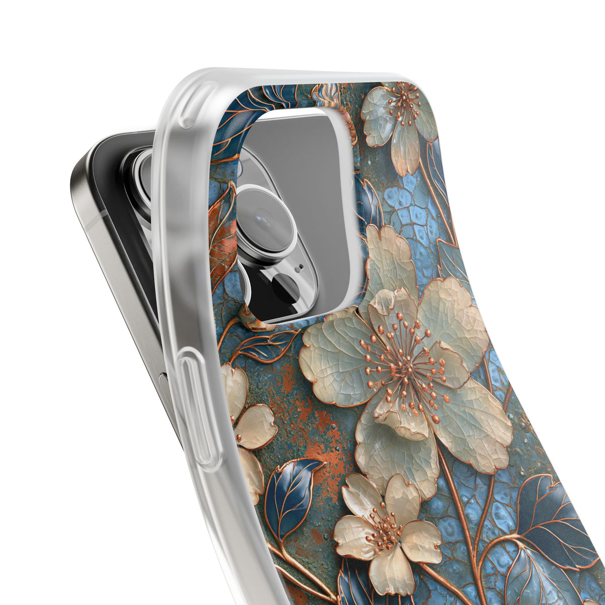 Gilded Blossom Reverie · Lite Phone Case for iPhone ·  Teal