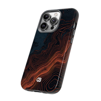 Black Tough Phone Case for iPhone - Volcanic Basalt Map