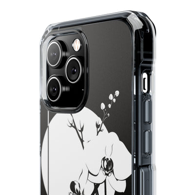 Black Impact MagSafe Phone Case for iPhone - Lunar Orchid Grid