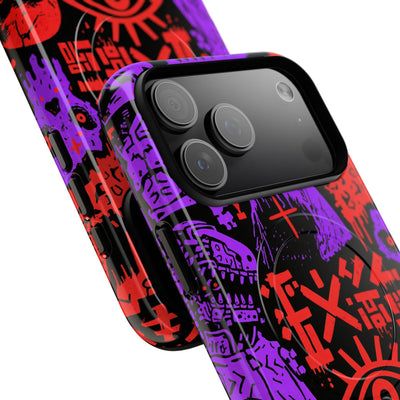 Underground Cyber Glyphs · Tough 2.0 Magnetic Phone Case for iPhone · Black