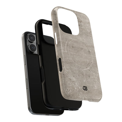 Grey Tough 2.0 Magsafe Phone Case for iPhone - Brutalist Stone Grit