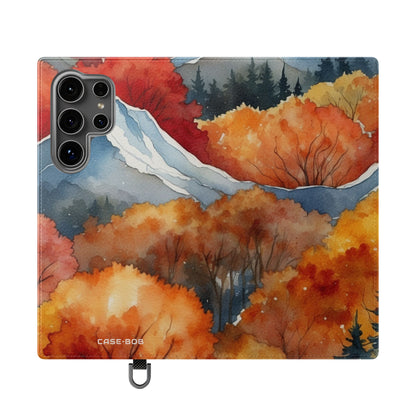 Snowcapped Ember Mountains - Samsung S24 Ultra Case - Wallet