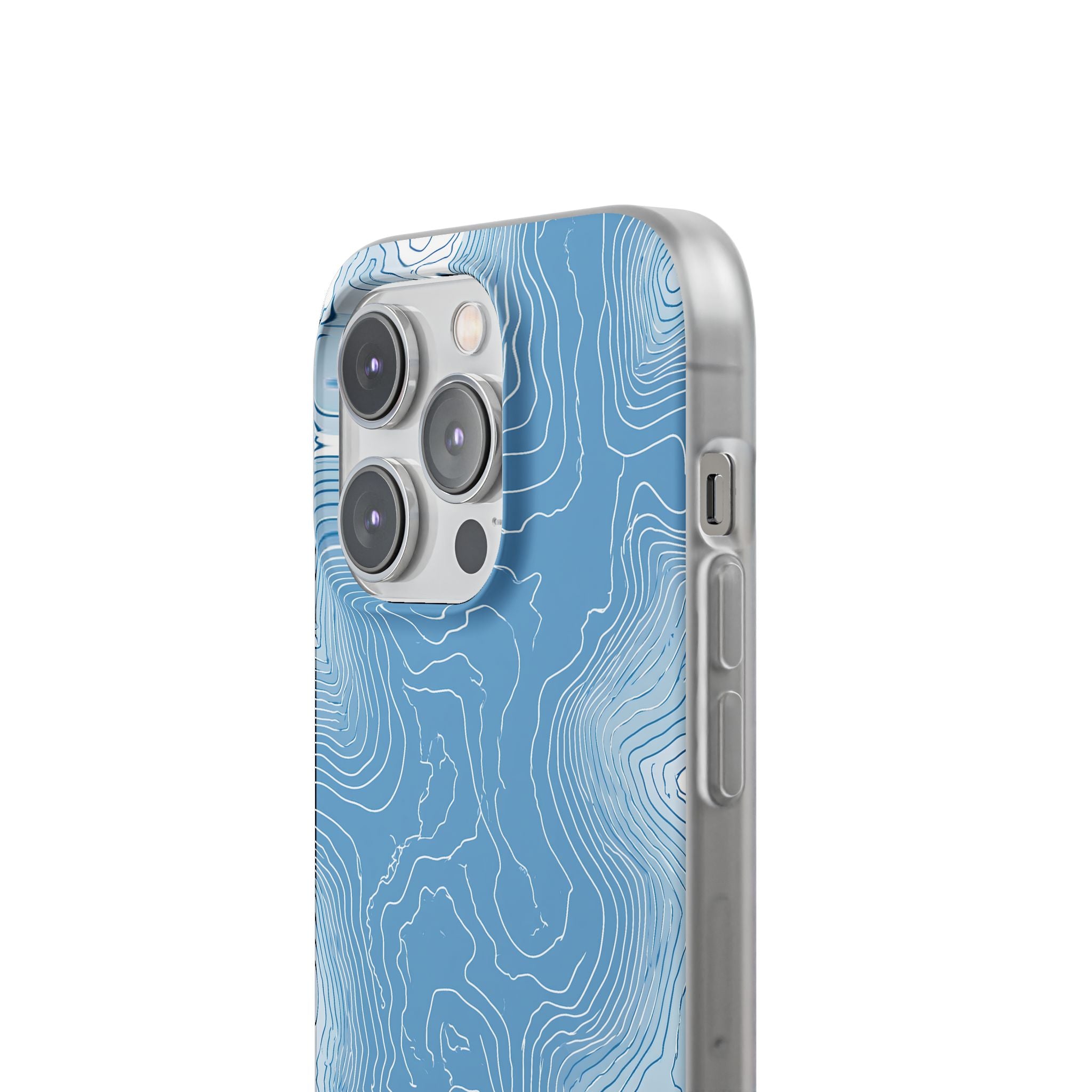 Blue Lite Phone Case for iPhone - Glacial Ridge Topo