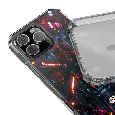 Cybernetic Reactor Core · Clear Impact Magnetic Phone Case for iPhone · Black