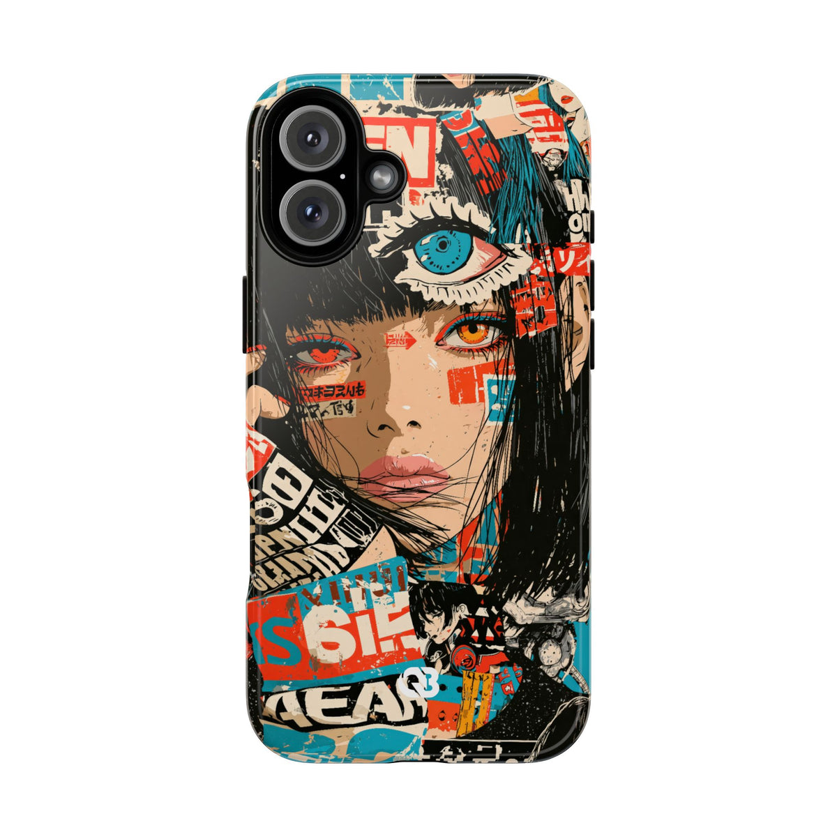 Shibuya Street Collage · Tough Phone Case for iPhone · Red
