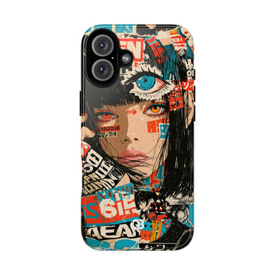 Shibuya Street Collage · Tough Phone Case for iPhone · Red