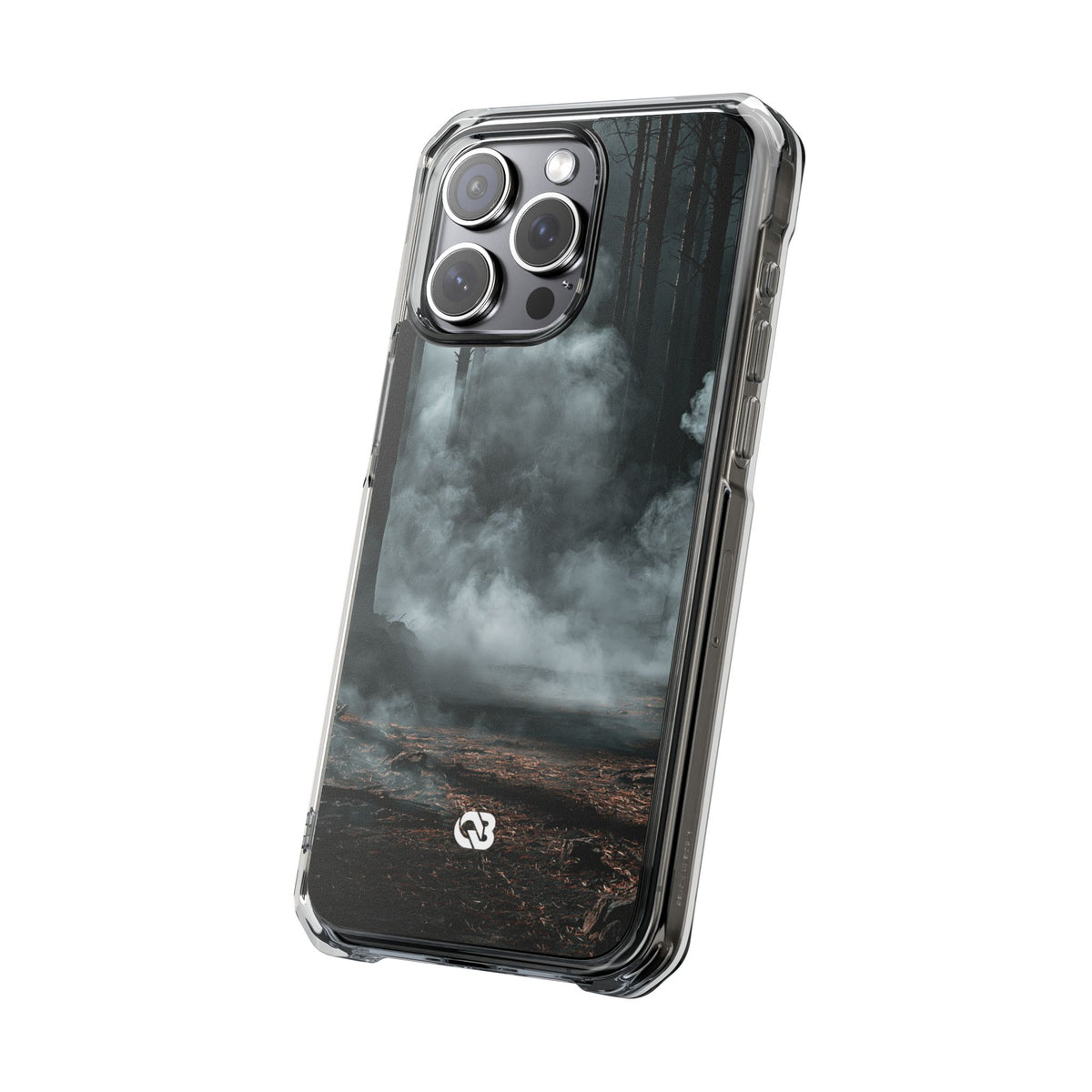 Shadowed Pine Mist · Clear Impact Magnetic Phone Case for iPhone ·  Black