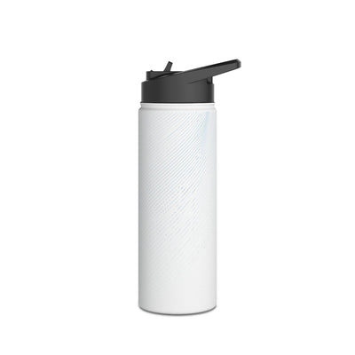 Glacial Contour Waves · Insulated Water Bottle · White