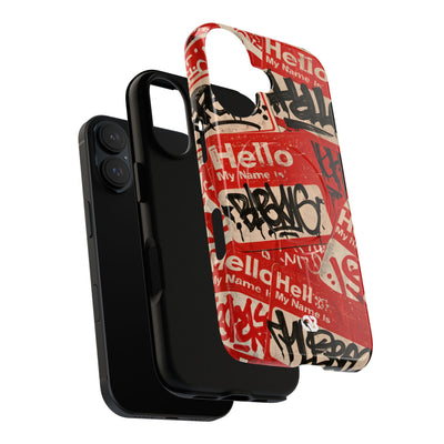 Slap Tag Collage · Tough 2.0 Magnetic Phone Case for iPhone · Red