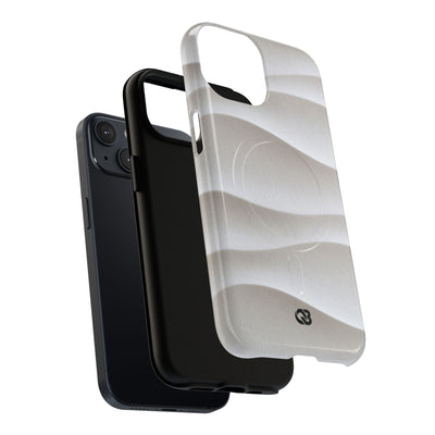 White Tough 2.0 Magsafe Phone Case for iPhone - Arctic Flow Ridges