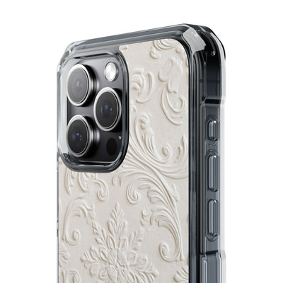 Sculpted Acanthus Relief · Clear Impact Magnetic Phone Case for iPhone ·  White