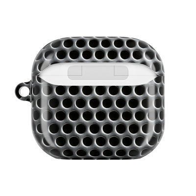 Brushed Perforated Steel · Hard Case for AirPods & AirPods Pro · Silver