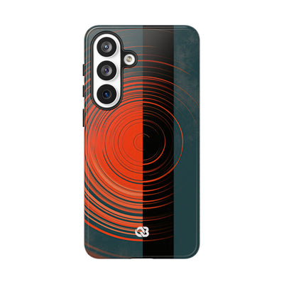 Teal Tough Phone Case for Samsung - Burnt Slate Radial