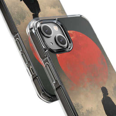 Crimson Moon Ronin · Clear Impact Magnetic Phone Case for iPhone · Red