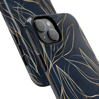 Gilded Navy Foliage · Tough+ Magsafe