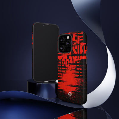 Crimson Redaction · Tough Phone Case for iPhone · Black