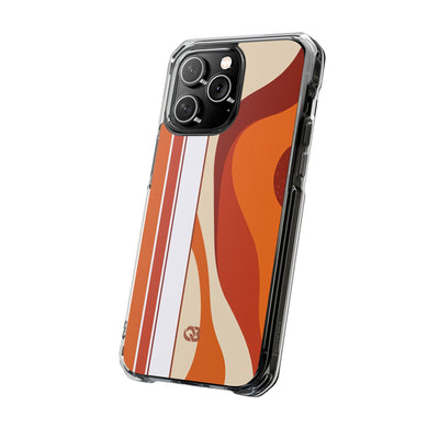 Orange Impact MagSafe Phone Case for iPhone - Terracotta Metro Line