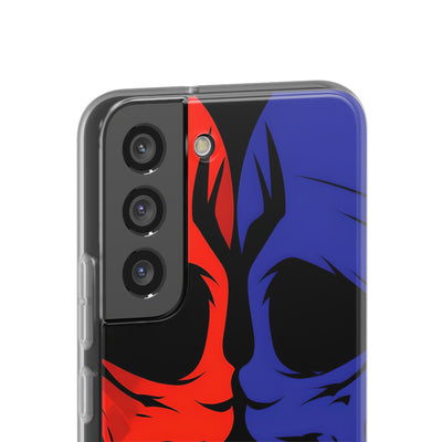 Crimson Cobalt Skulls · Soft Phone Case for Samsung