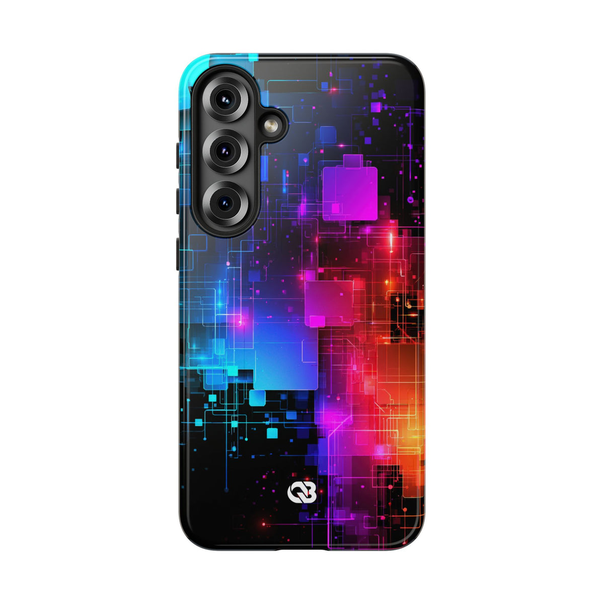 Spectral Circuit Grid · Tough Phone Case for Samsung · Black