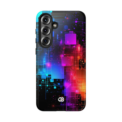Spectral Circuit Grid · Tough Phone Case for Samsung · Black