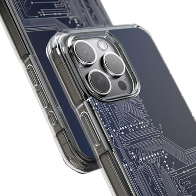 Blue Impact MagSafe Phone Case for iPhone - Cobalt Data Stream