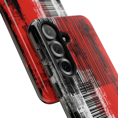 Distorted Barcode · Tough Phone Case for Samsung · Black
